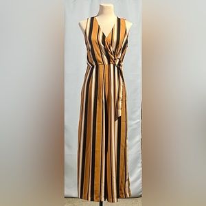 Forever 21 Striped Wide-Leg Jumpsuit